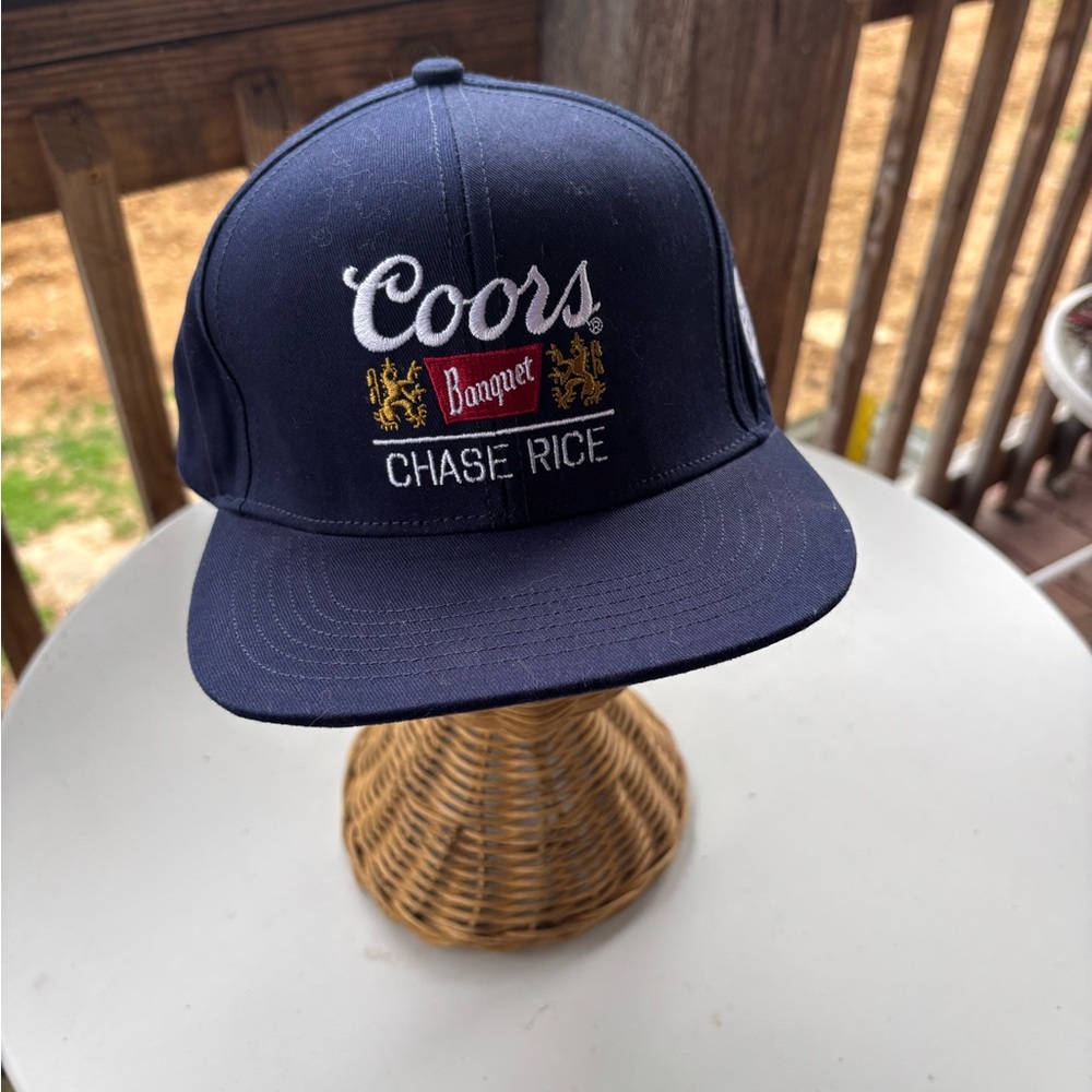 Coors Banquet Chase Rice Snapback Hat Navy 150 Years Patch Beer Promo TruckerCap